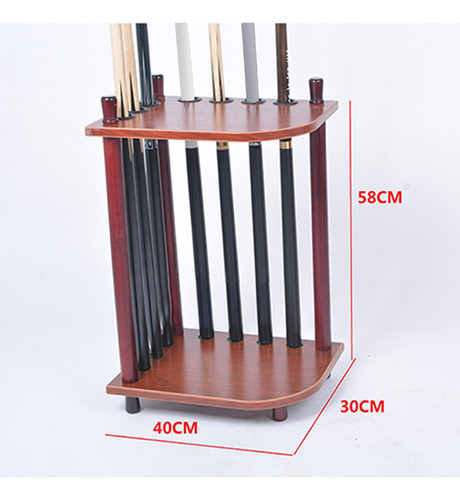 Tai Soporte De Suelo For Taco De Billar De Madera Maciza Con