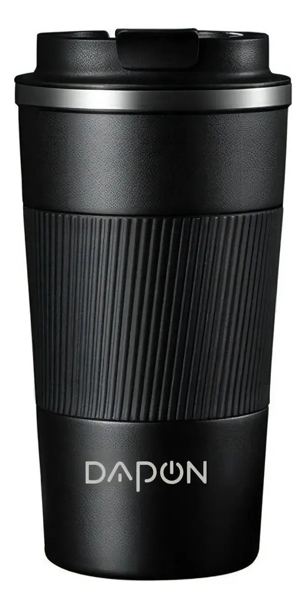 Copo Térmico Dapon 510ml Aço Inox Quente E Frio Cor Preto Logo
