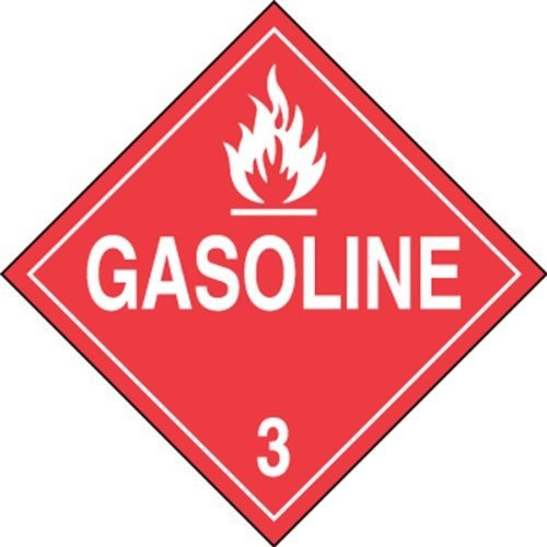 Placard De Vinilo Adhesivo Clase 3 - Gasolina
