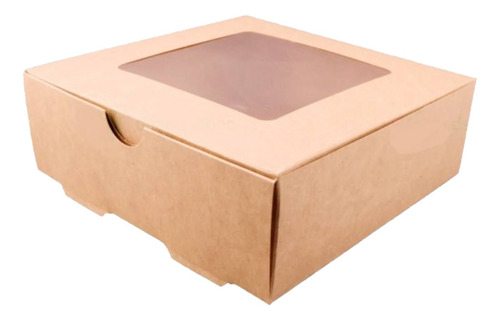 Caja Autoarmable Con Ventana, Pack 10u