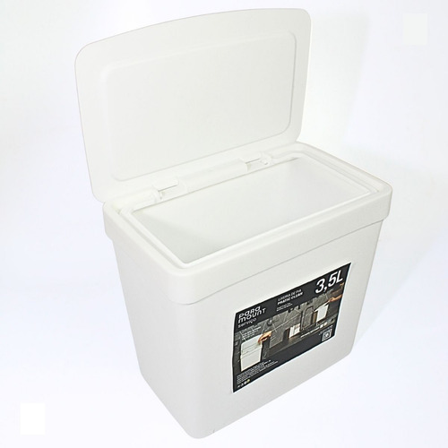 Lixeira Banheiro Pia Cozinha Pratic 3,5l Esconde Sacola Cor Branco