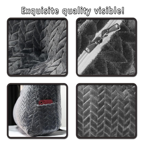 Almohada De Cuña Para Cabecera Triangular De Terciopelo Para