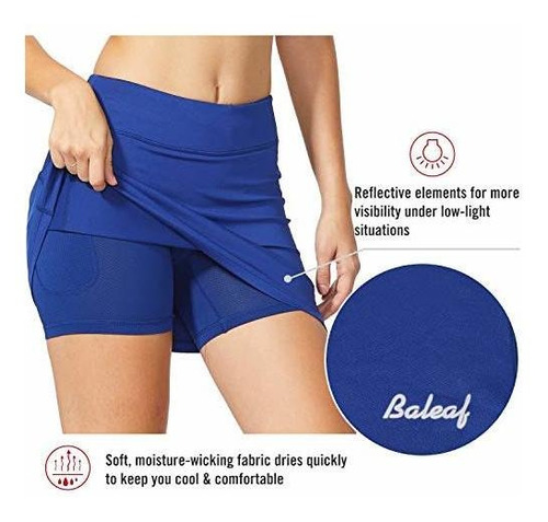 golf BALEAF Falda deportiva para mujer ligera deportes con bolsillos cortos tenis para correr entrenamiento 
