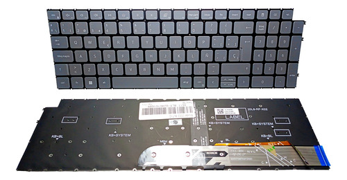 Teclado Para Dell Inspiron 15-3511 3515 5510 7510 Gris Retro