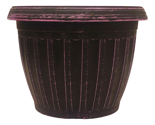 Maceta Plástica Premium Colores Vintage Plantas M - Sheshu Color Negro/Violeta