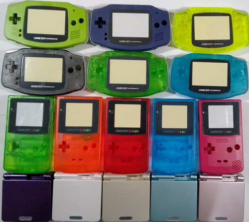 Imagem 1 de 8 de 1 Carcaça Game Boy Color, Advance Ou Sp + X Y + Borrachas 