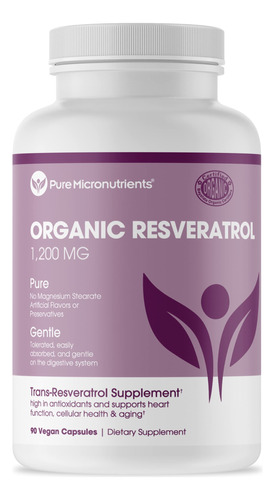 Suplemento De Resveratrol Organico 1200 Mg - Formula Extra F