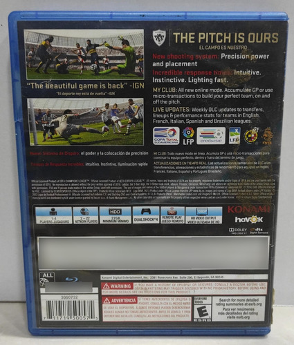 Pes 2015 - Ps4/usado (Usado)