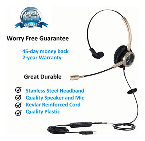Headset Usb Con Micrófono Para Pc - Cancelación De Ruido -