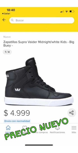 Zapatillas Supra Talle: Uk1/us2/eu33,5