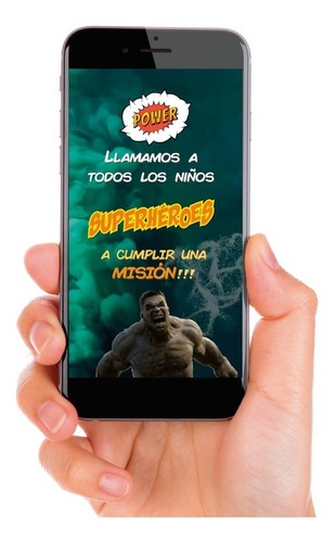 Tarjeta Invitación Virtual Animada El Increible Hulk