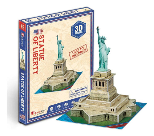 Puzzle 3d - Estatua De La Libertad Miniatura - Cubicfun