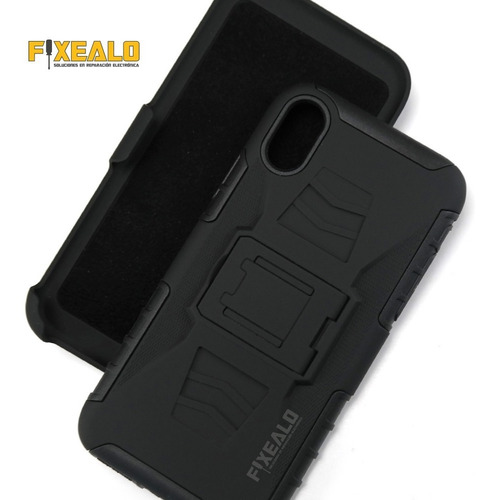 Funda Compatible iPhone + Mica Completa Protector Rudo Clip