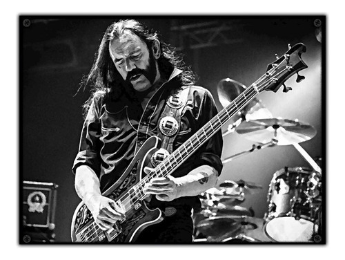 #1073 - Cuadro Vintage - Lemmy Motörhead Rickenbacker Rock 