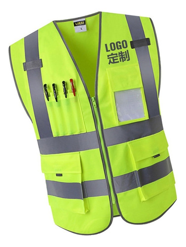 2 Front Safety Vest With High Visibility Zipper 1