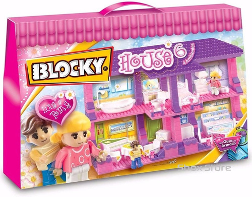 Imagen 3 de 4 de Casa Ladrillitos Blocky House 4 Ambientes 230 Piezas Art 0645