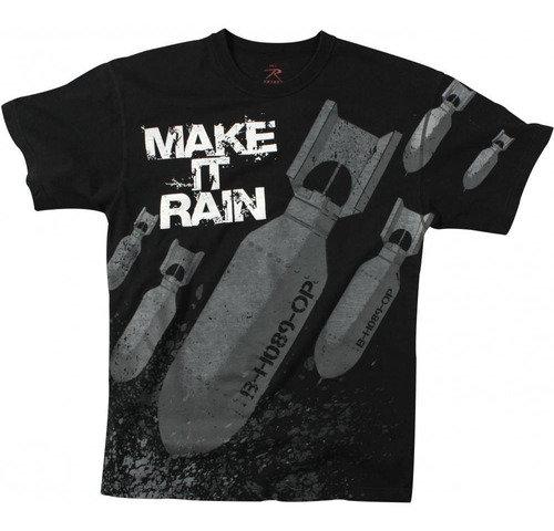 Camiseta Rothco Estampada Make It Rain Bombs En Remate