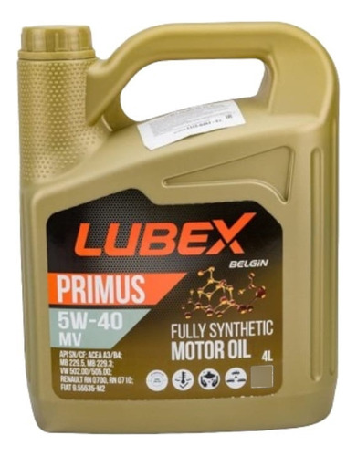 Aceite Lubex 5w40 4lts Sintetico 10.000 Km Europeo