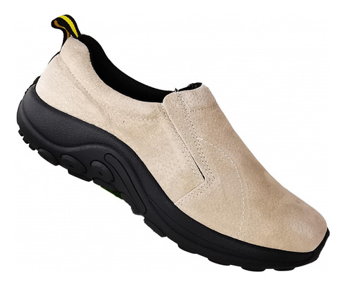 Zapatos De Hombre De Cuero Gamuzado Beige Casual 1070