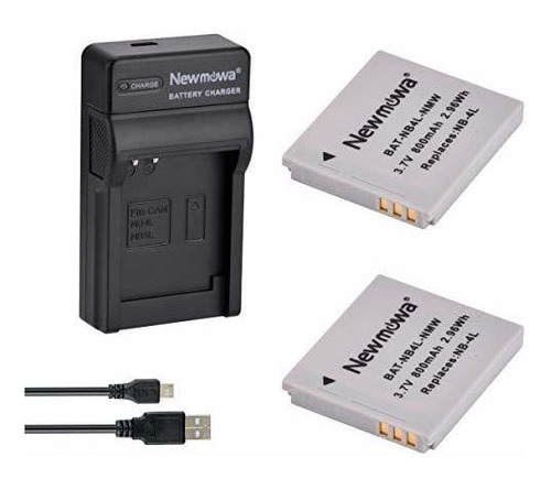 Nb 4l Sustitement Battery 2 Pack Y Micro Micro Cargador...