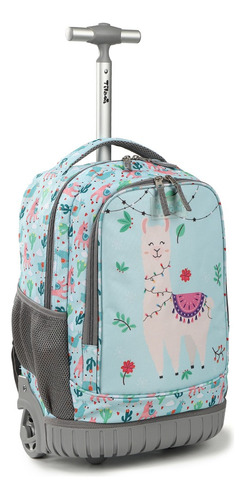 Tilami - Mochila Rodante Con Diseño De Ruedas Con Caricatura Impresa Para Niños Y Niñas, Viajes, Escuela, Viajes De Estudiantes,  Alpaca