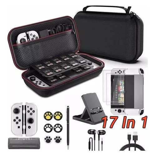 Estuche Kit De 17 Accesorios Para Estuche Oled Nintendo Swit