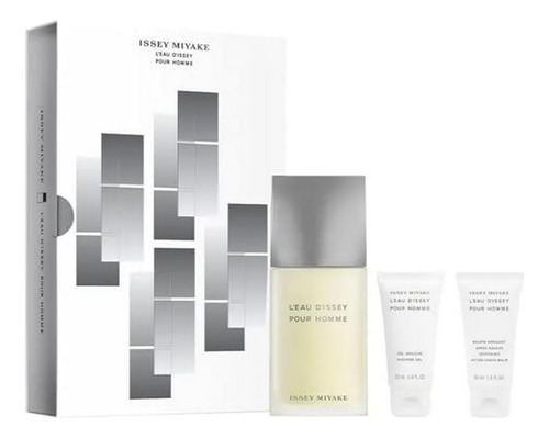 Perfume Issey Miyake Leau Dissey Pour Homme, Conjunto De Presente De 3 Peças