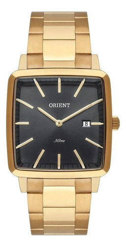 Relógio Orient Masculino Quadrado Dourado Aço Ggss1019