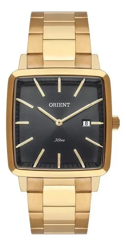 Reloj orient dorado cuadrado deals