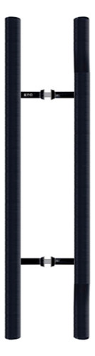 Jaladera H Circular Negra 150cm Para Puerta Madera - Vidrio