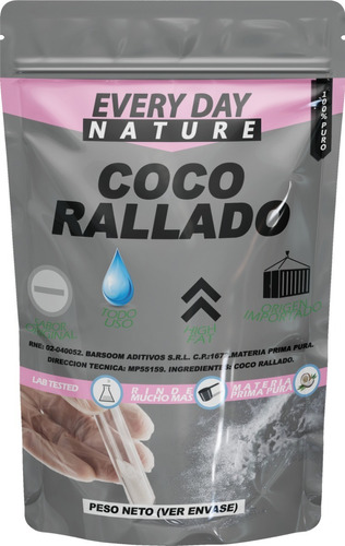 Coco Rallado High Fat 500 Gr Calidad Importacion Directa