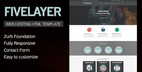 Fivelayer - Web Hosting, Responsive Html Template