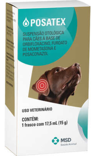 Posatex Remédio 17,5 Ml Otite Cães Anti-inflamatório 17,5ml