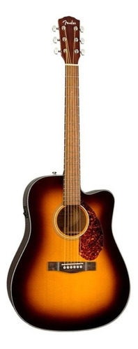Guitarra Electroacústica Fender Concert CC-140SCE para diestros sunburst nogal brillante