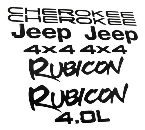 Adesivo Jeep Cherokee Rubicon 1998 4x4 Resinado Chrb082 Fgc
