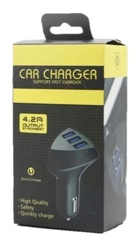 Cargador De Auto Triple Usb De 4.2 Amperes De 12-24v Oferta 