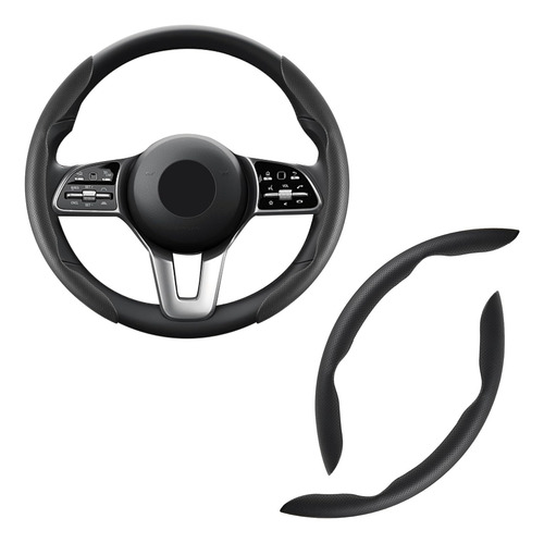 Fundas Cuero Napa Volante Automóvil Segmentado Transpirable