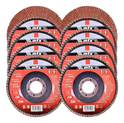 Kit 10 Lixa Flap Disco 115x22 G 100 740319 Mtx
