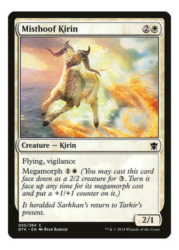 Carta Magic Misthoof Kirin X4 Playset Dragons Of Tarkir