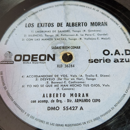 Sin Tapa Disco Alberto Moran A Cupo Orq Los Exitos De T0