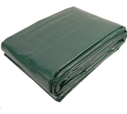 Lona Plástica Verde Tecido Leve 10x2 + Ilhos 50cm + Bainha