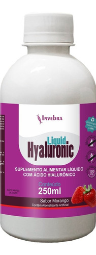 Liquid Hyaluronic Morango 250ml - Suplem. Ácido Hialurônico