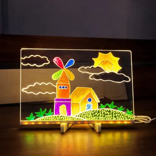 Lousa Infantil Mágica Digital Luz Led Para Desenho Escolar
