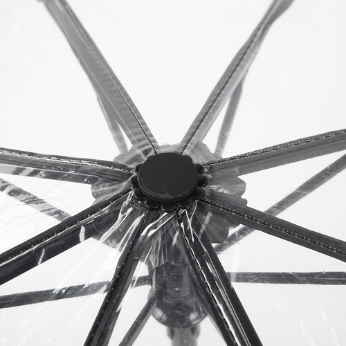 Imagen 6 de 9 de Paraguas Transparente Lluvia Automático Plegable Portátil Tr