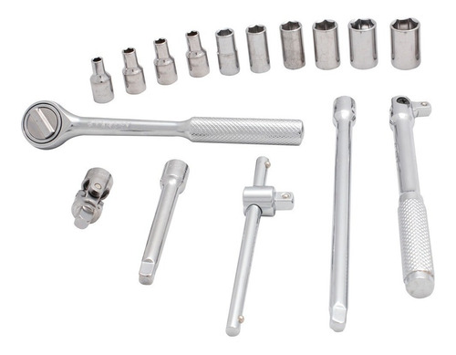 Jgo Dado 1/4 Hexagonal 5/32 - 1/2 . 17 Pzas Stanley 86-118