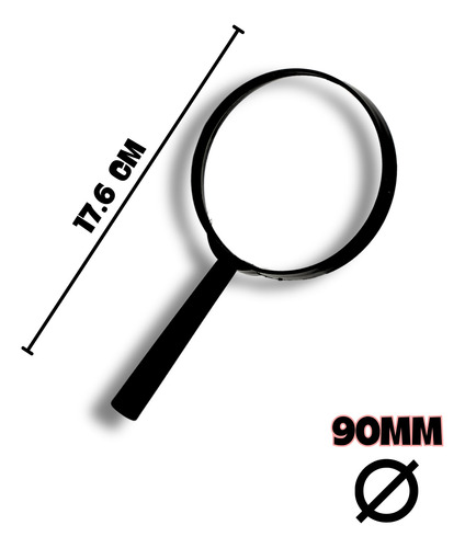 1 Pieza Lupa Sencilla De 90mm Portátil De Gran Tamaño Oficin
