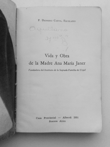 Madre Ana Maria Janer & P. Dionisio Cueva Escolapio 