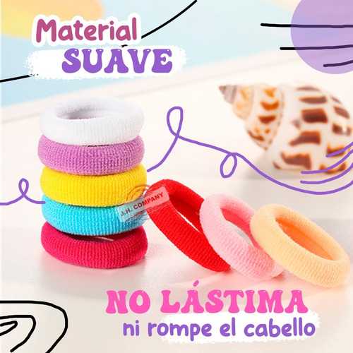 Imagen 4 de 8 de Set 200 Pcs Liga Mini Cabello Donita Accesorio Elastica T204