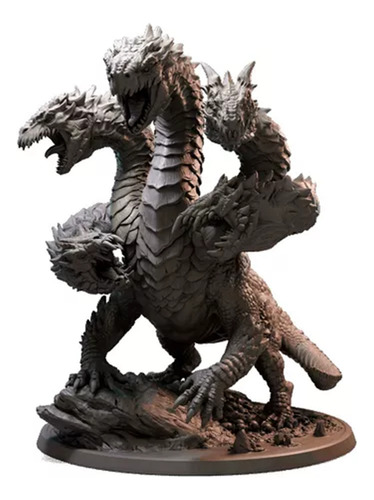 Dnd Hydra Miniatura 10cm - Mini Figura 32mm Resina 3d