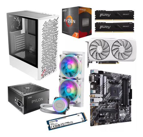 Kit Pc Gamer Monitor 21.5 Ryzen 7 5700x Ram 32gb Ssd 1tb